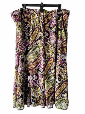 Paisley Print Purple Circle Skirt
